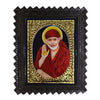 11"x8" Gold Tanjore Painting of Shirdi Saibaba, Teakwood Frame, Famously Known As Fakir, Satguru, One Who Preached Sabka Malik Ek Hai, Art Gift