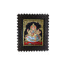 11"x8" Gold Tanjore Painting of Saraswati, enerated as the eptiome of knowledge and speech. Thank-You Gift to Guru & Teachers