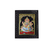 11"x8" Gold Tanjore Painting of Saraswati, enerated as the eptiome of knowledge and speech. Thank-You Gift to Guru & Teachers