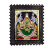 13"x11" Gold Foil Tanjore Painting Gajalakshmi  Teakwood Frame New Home Room Wall Decors