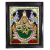 13"x11" Gold Foil Tanjore Painting Gajalakshmi  Teakwood Frame New Home Room Wall Decors