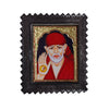 11"x8" Gold Tanjore Painting of Shirdi Saibaba, Teakwood Frame, Famously Known As Fakir, Satguru, One Who Preached Sabka Malik Ek Hai, Art Gift