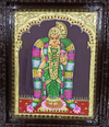 10*8 Andal with green saree Tanjore Painting Andal Teak wood Frame New Home Room Wall Decors