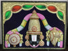 27"x31" Gold Tanjore Painting of Balaji Face,Teakwood Frame, office anniversary celebrations, new home puja room paintings