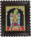 13x11 Gold Foil Tanjore Painting Andal Teakwood Frame New Home Room Wall Decor