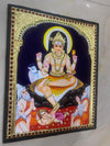 18x15 Lord Shivan Tanjore Painting Teak wood Frame Home Room Wall Decors