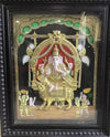 Thanjavur Oviyam Lord Ganesha Fully Embossed 32"x26"  Size  South Indian Religious Wall Decor Tanjore Painting