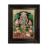 18"x15" Satyanarayana Swamy Tanjore Painting, Blesses with health, wealth, prosperity, education, relief from troubles & sickness