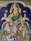 18"x15" Lakshmi Kuber Tanjore Painting, in 2D Style. Indian Religious Hindu Goddess Wall Decor