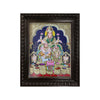 18"x15" Lakshmi Kuber Tanjore Painting, in 2D Style. Indian Religious Hindu Goddess Wall Decor