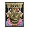 21"x17" Tanjore Painting of Gajalakshmi in Semi-Embossed (2D Style), Wall Decor For Your New Home or Office