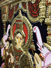 21"x17" Tanjore Painting of Gajalakshmi in Semi-Embossed (2D Style), Wall Decor For Your New Home or Office