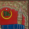 23"x19" Islamic Mecca Tanjore Painting, Handmade Rare Indian Arabic Holy Muslim Monument Artwork, The 'fountainhead' and 'cradle of Islam'