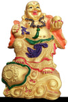 Happy Man-3 Idol In Gold Polish For Gifting Fibre Material