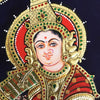 Gold Tanjore Painting of Annapoorani in Red Saree, Teakwood Frame, She is goddess of food, apt to have big annapoorani paintings at Restaurants & Hotels