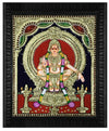 Sabarimala Hills God Ayyappan Swamy Tanjore Painting, God Of Growth, An Epitome Of Dharma, Truth & Righteousness
