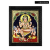 Gold Tanjore Painting of Dhakshinamoorthy, Teakwood Frame, Prayed For Ultimate Awareness, Guru Bhagwan Painting For your new and first Home