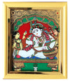 Butter Krishna Glass Painting With Gift Wrap - 6 inch x 5 inch