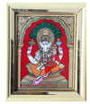 Hayagreevar Lakshmi Glass Painting With Gift Wrap - 6 inch x 5 inch