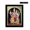 Gold Tanjore Painting of Sri Lakshmi Narayan, Teakwood Frames, the one who blessess his devotees with long life, peace, happiness & success