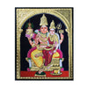 Gold Tanjore Painting of Sri Lakshmi Narayan, Teakwood Frames, the one who blessess his devotees with long life, peace, happiness & success