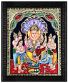 Lakshmi Narasimhar Tanjore Painting, Bestows One With Mitigating Sins, Curing Diseases, Removes Negative Influence