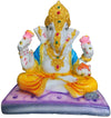 Ganesha Idol In Multicolor For Gifting Fibre Material