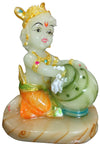 Butter Krishna Idol In Multicolor For Gifting Radium Material