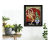 Unique Gold Tanjore Painting of Lord Shiva and Goddess Parvati, Teakwood Frame, Customized religious paintings for your home
