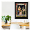 Unique Gold Tanjore Painting of Lord Shiva, Goddess Parvati, Ganesha & Murugan, Teakwood Frame, Customized religious paintings for your home