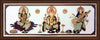 Lakshmi Ganesha Saraswati Veneer Wood, Framed Wall Decor, 8"x20"